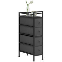 KOMMODE Schwarz 20/43/81,5 cm - Schwarz, Metall (20/81.5/43cm) - PANGIVO