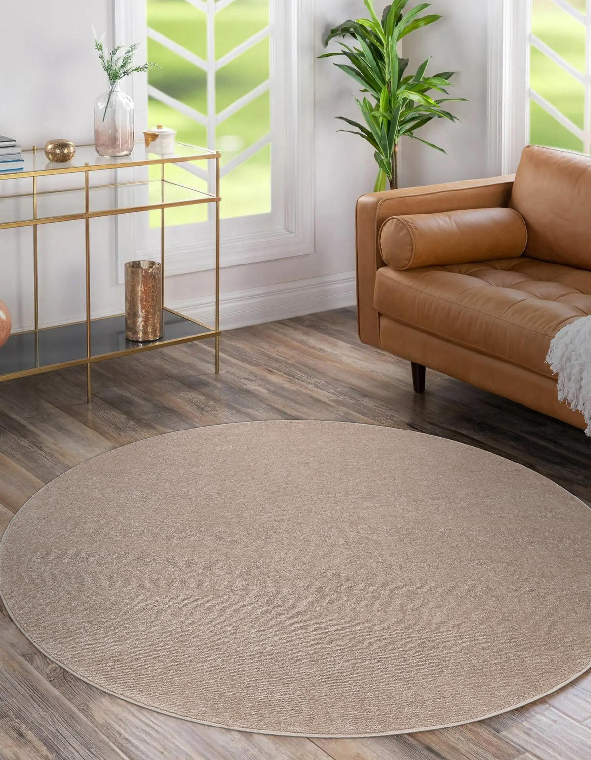 TEPPICH Softy 200 cm - Beige, Textil (200/200cm) - rugsX