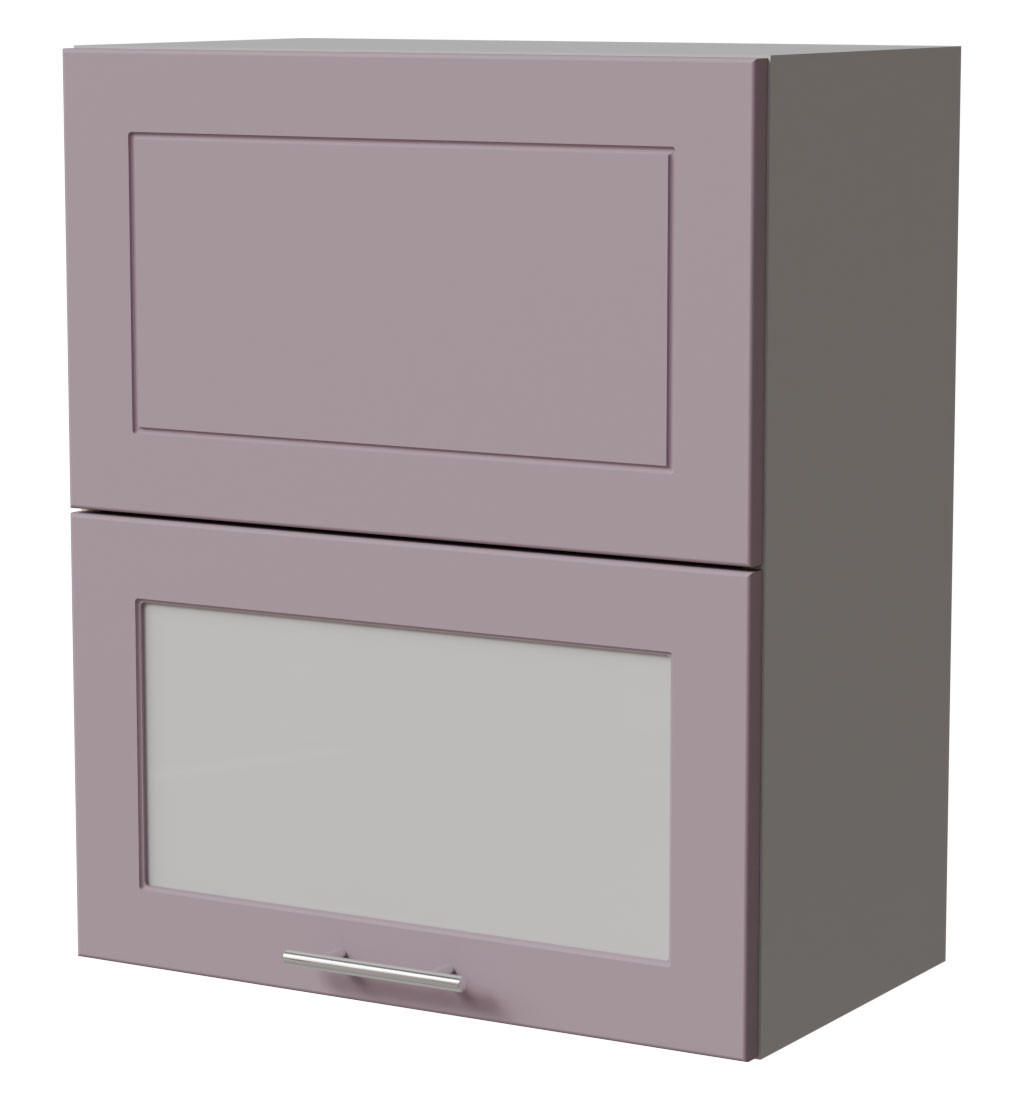 KLAPPHÄNGESCHRANK Bari W8BS/60-AV Grau / RAL 4009 pastellviolett 60 / 32,5 / 72cm - Violett/Grau, Holz/Holzwerkstoff (60/72/32.5cm) - Feldmann-Wohnen