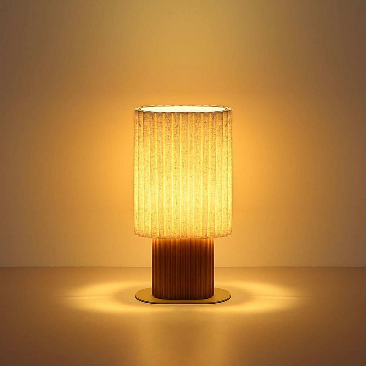 LED TISCHLEUCHTE JANNIE, Holz, Braun, E27, Schalter - Braun, Holz (23/12/45.3cm) - Globo Lighting