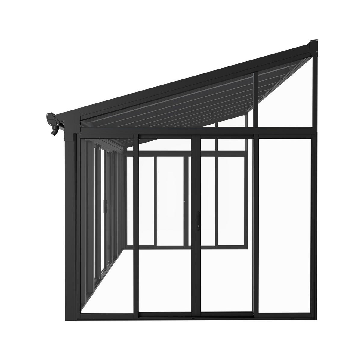 WINTERGARTEN 292 x 548 x 312 cm dunkelgrau - Dunkelgrau, Metall (552/312/290cm) - Juskys