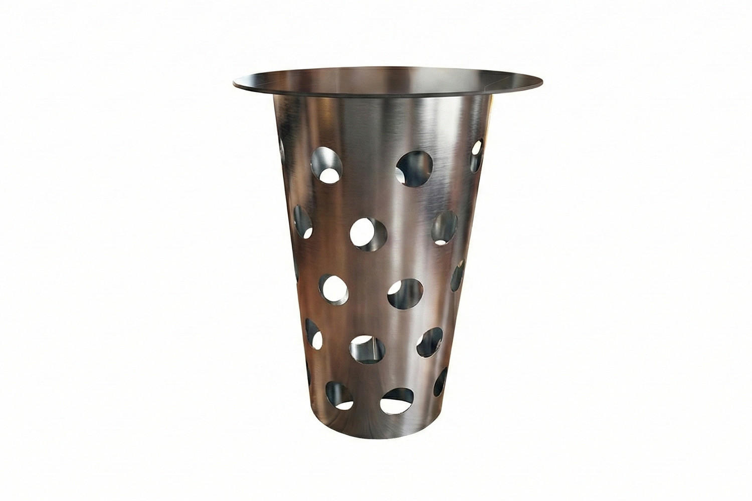 BARTISCH VINO Silber Metall - Silberfarben, Metall (80/80/111cm) - KAWOLA