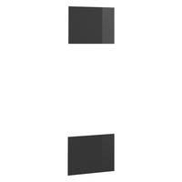 KÜCHENFRONT R-Line Anthrazit Hochglanz 59.6 x 88.4 cm Möbelfront für den Mikrowellenumbauschrank - Schwarz Hochglanz, Holzwerkstoff (59.6/88.4/1.6cm) - Vicco