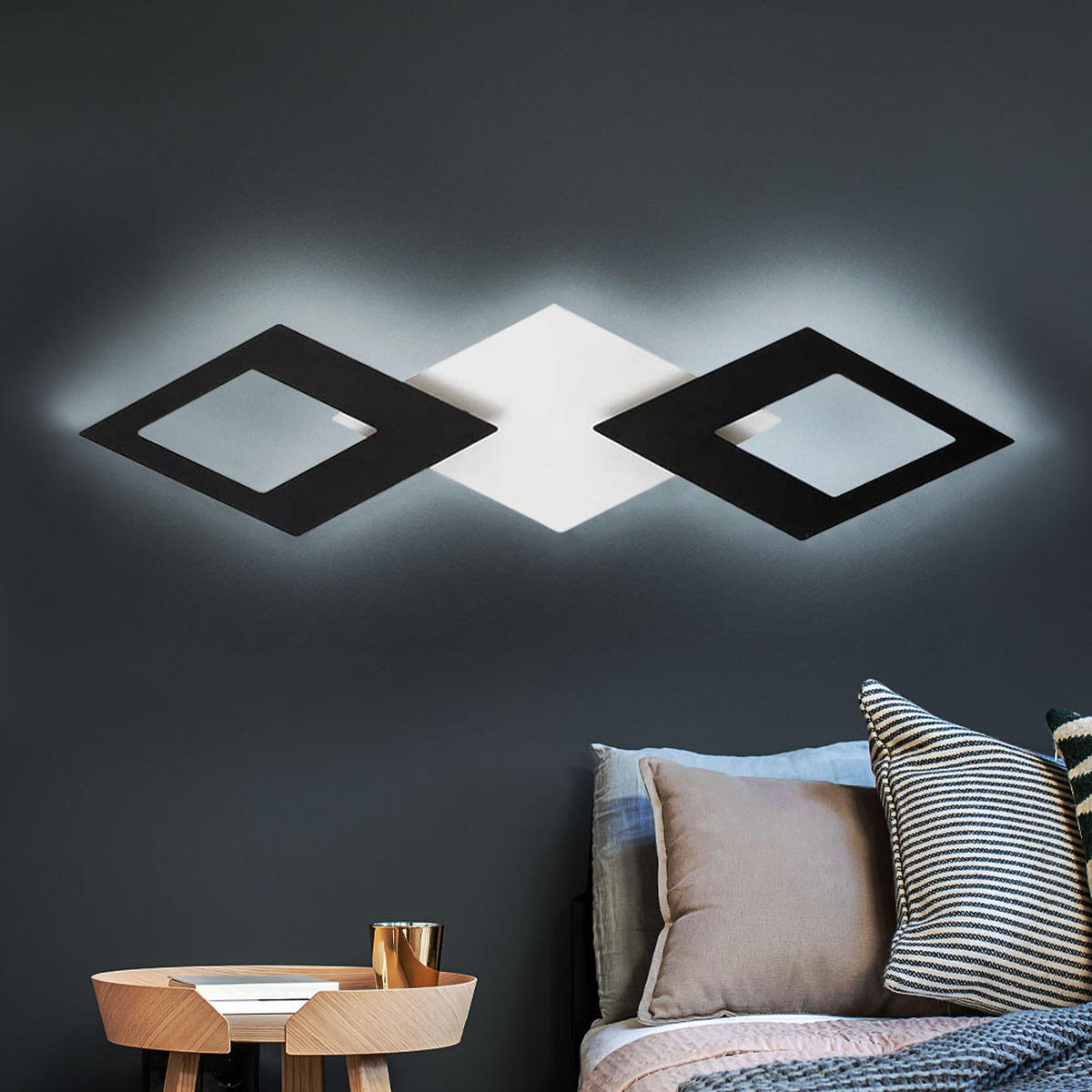 LED WANDLEUCHTE MORTEN Metall Silber - Silberfarben, Metall (67/17/6cm) - Wofi