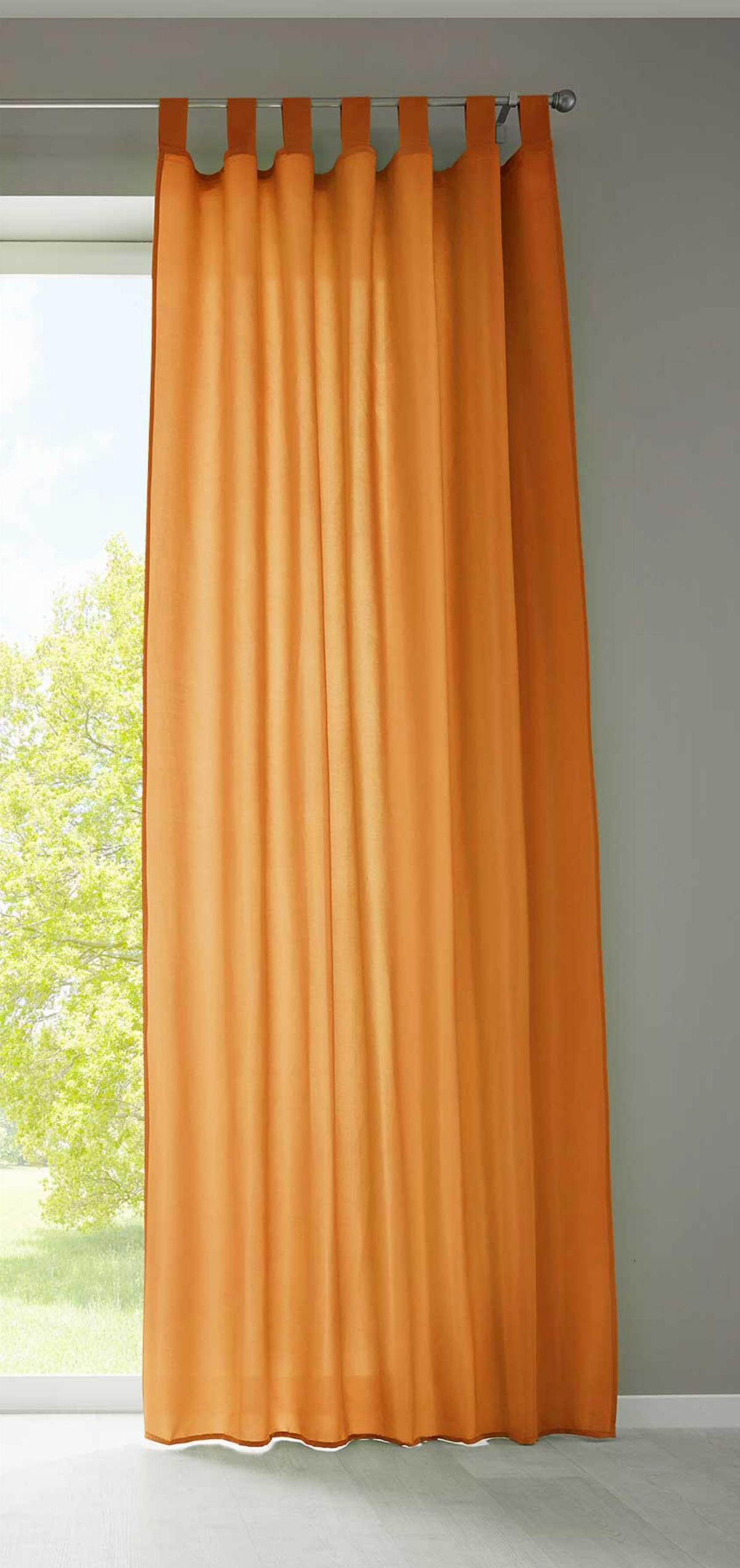 VORHANG POTSDAM HxB 225x140 cm Orange - Orange, Textil (140/225cm) - Gardinenbox