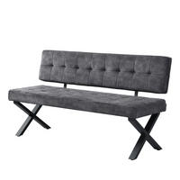 SITZBANK KAREN - Anthrazit, Metall (160/48/56cm) - B&D Home