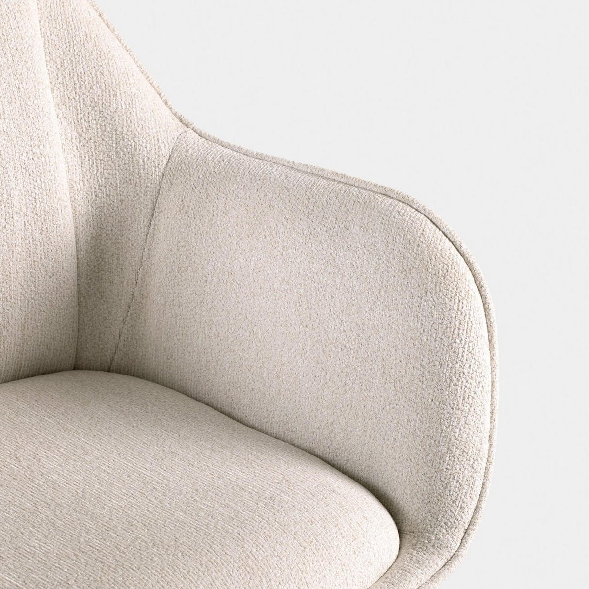 SCHREIBTISCHSTUHL Tess Beige 62 cm x 80-88 cm - Beige, Metall (62/80/60cm)