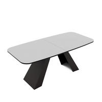 AUSZIEHTISCH ZENITH 160/90/76 cm mit Metallgestell, Schwarz / Weiß - Schwarz/Weiß, Holzwerkstoff/Metall (90/160/76cm) - Idohome