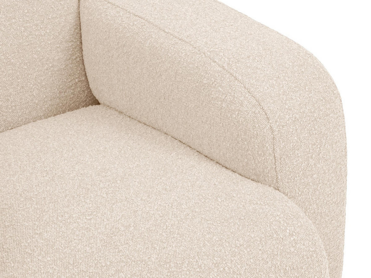 ECKSOFA links Molino aus Boucle beige 6 Sitzplätze - Beige, Textil (250/315cm) - Micadoni