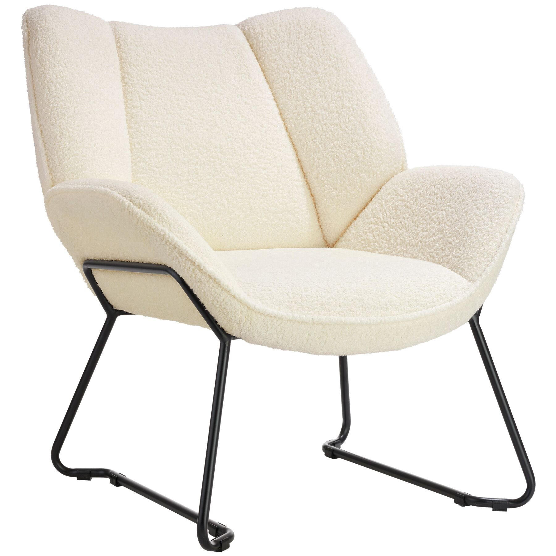 SESSEL Kjeld,73 x 72 x 81 cm,creme-weiß - Creme/Weiß, Kunststoff (73/81/72cm) - tectake
