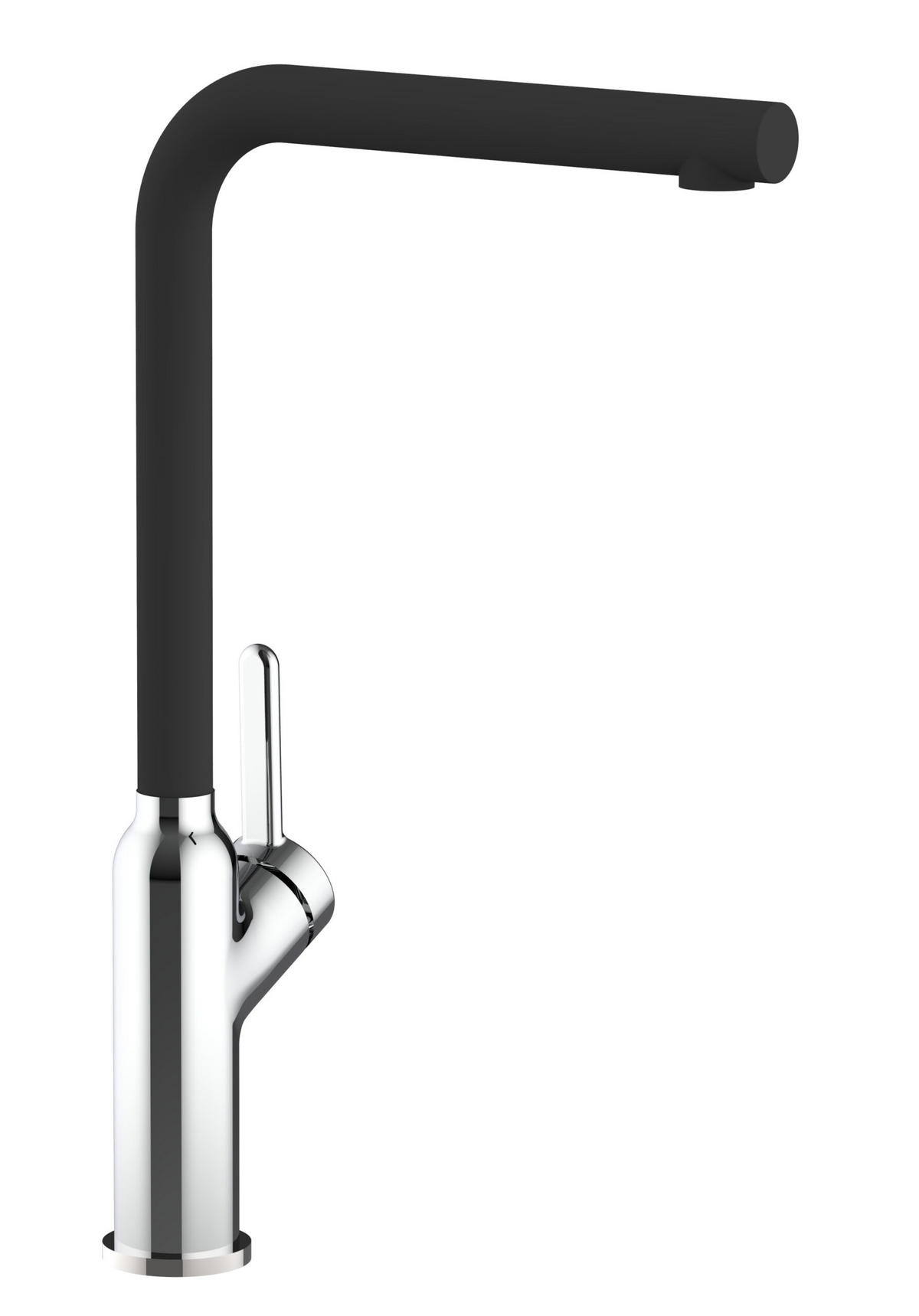 KÜCHENARMATUR, Verchromt und Schwarz Granit, 360° schwenkbar - Chromfarben, Metall (20/39.5/20cm) - VIZIO