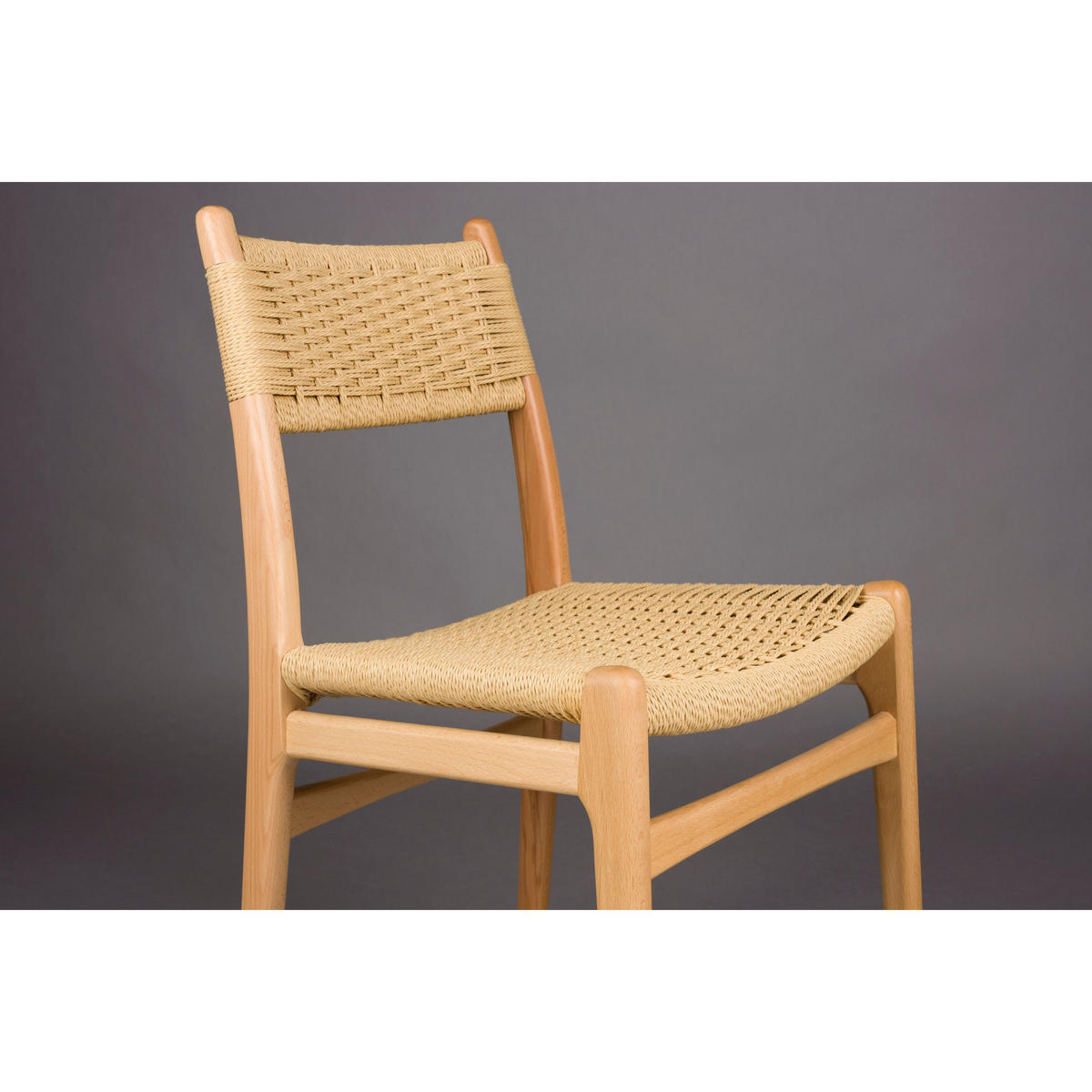 ESSZIMMERSTUHL Cecile Natur - 2 er Set - Beige, Holz (50.5/81/47.5cm) - Dutchbone