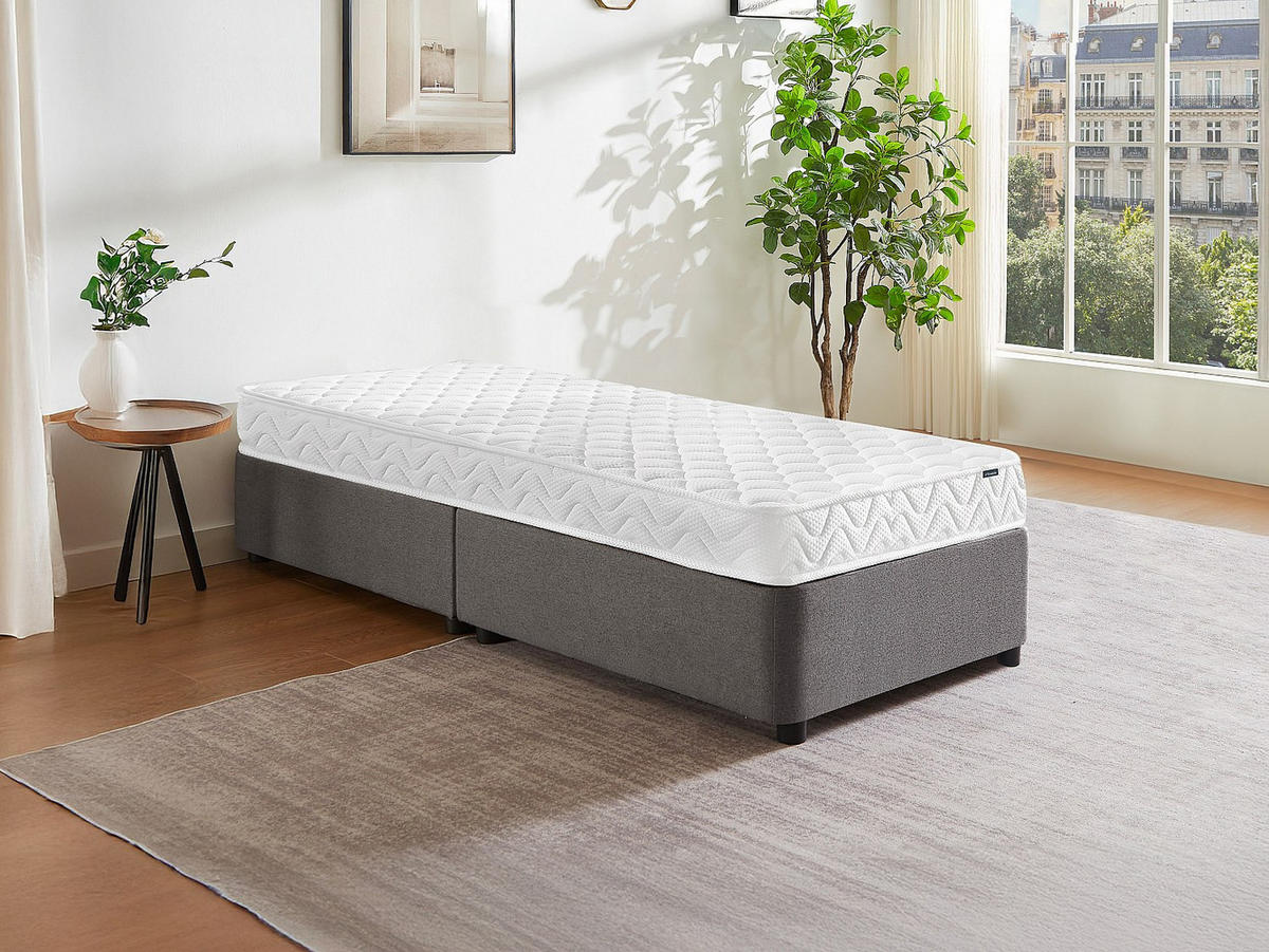 STANDARDMATRATZE - 1 Person - stoff - weiß Pelops - Weiß, Textil (90/200cm) - Vente-Unique