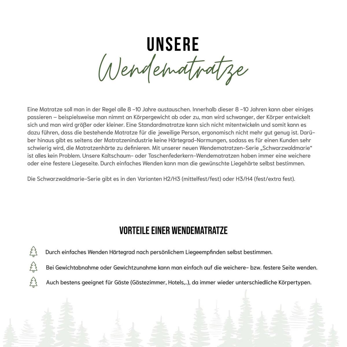 MATRATZE Sofie - Kaltschaum Wendematratze, mit 8cm Schaumauflagen, Qualität aus Deutschland - Weiß, Holz (140/200cm) - Schwarzwaldmarie