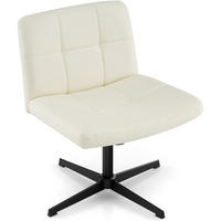 BÜROSTUHL Beige - Beige, Kunststoff (69/89/64cm) - COSTWAY