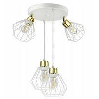DECKENLEUCHTE LOFT - Goldfarben/Weiß, Metall (30/30/80cm) - kiki design