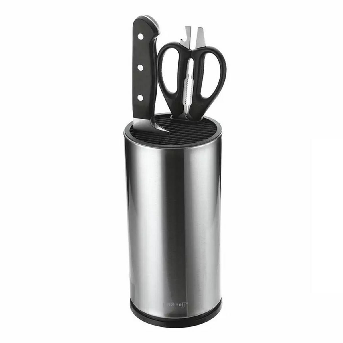 KÜCHENMESSERSTÄNDERBLOCK 31845 - Silberfarben, Metall (11.7/23.5/23.5cm) - Kinghoff 