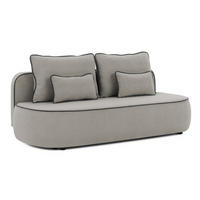 KINDERSOFA Vero im modernen und abgerundeten Design mit Schlaffunktion und Bettkasten aus Grau Plüschstoff mit schwarzer Paspel - Schwarz/Grau, Holz/Kunststoff (210/90/98cm) - S-Style Möbel