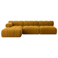 ECKSOFA modulares Sofa Razon-L2 - 285x160x70 cm Senfgelb Cord - Currygelb, Holzwerkstoff/Textil (285/160cm) - ALTDECOR