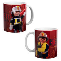 BECHER Playmobil City Action Feuerwehr Mehrfarbig 320 ml - Multicolor, Keramik (0.32L) - Playmobil