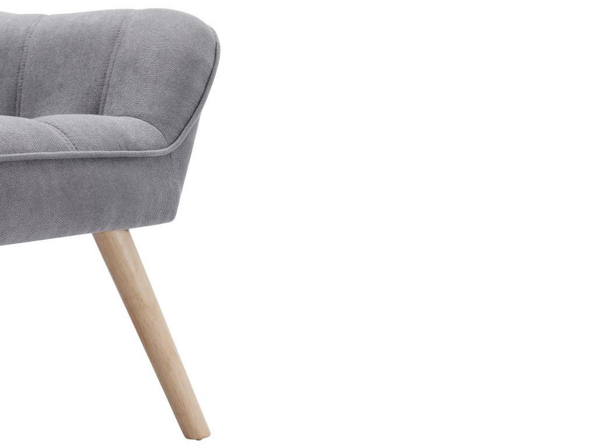 SESSEL - Stoff - Grau - CASERTA - Grau, Textil (73/77/82cm) - Vente-Unique