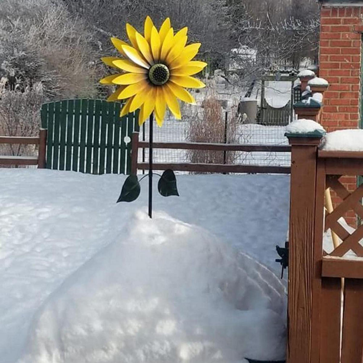 WINDSPIEL Sonnenblume Metall Gelb 75 cm - Gelb, Metall (75/20/1cm)