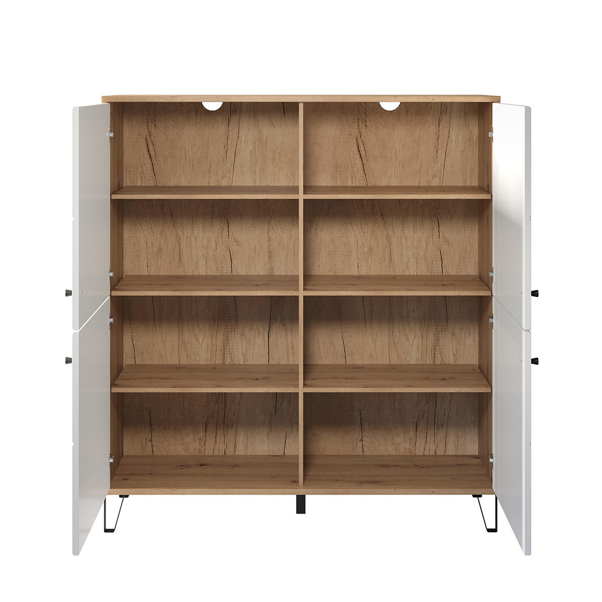 HIGHBOARD Touch Weiß - Weiß, Holzwerkstoff (123/136/40cm) - ebuy24