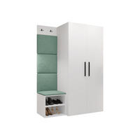 GARDEROBEN-SET Medi IV - Schwarz/Weiß, Holzwerkstoff/Kunststoff (80/191/50cm) - MIRJAN24