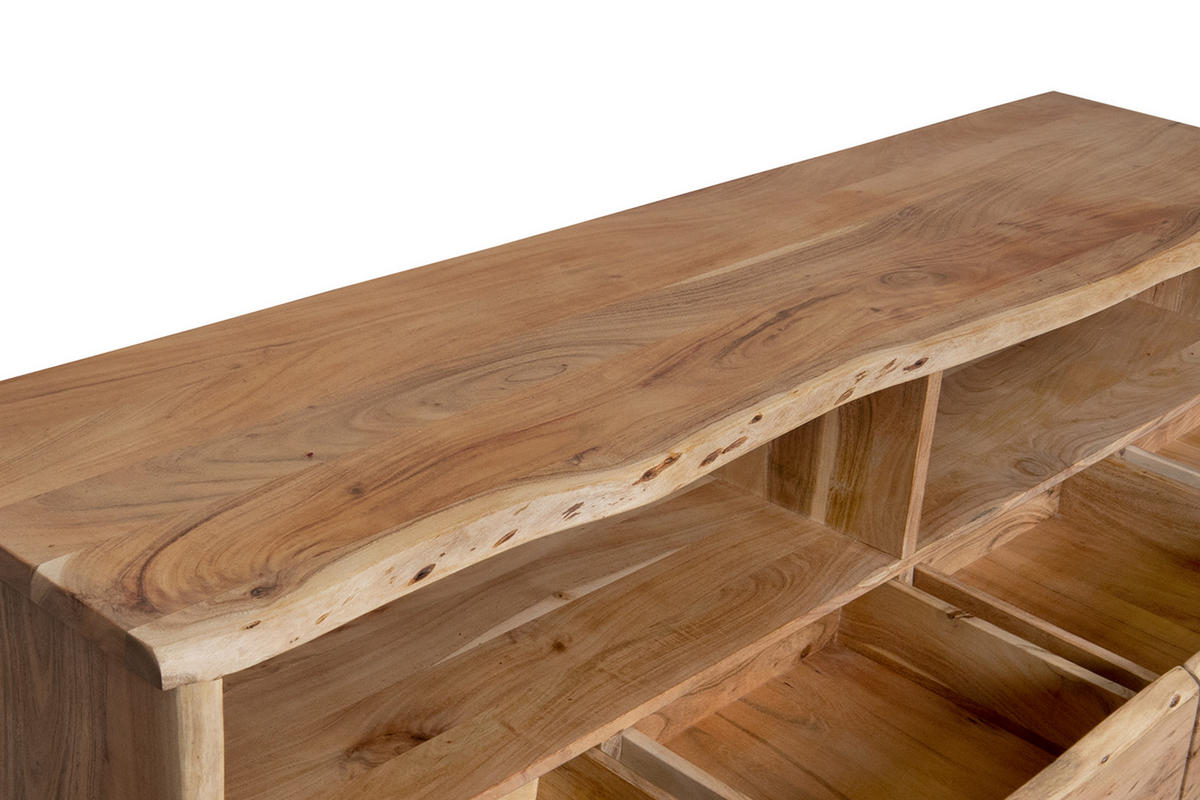 LOWBOARD DAHLIA - Beige/Naturfarben, Akazienholz/Holz (190/50/45cm) - SAM