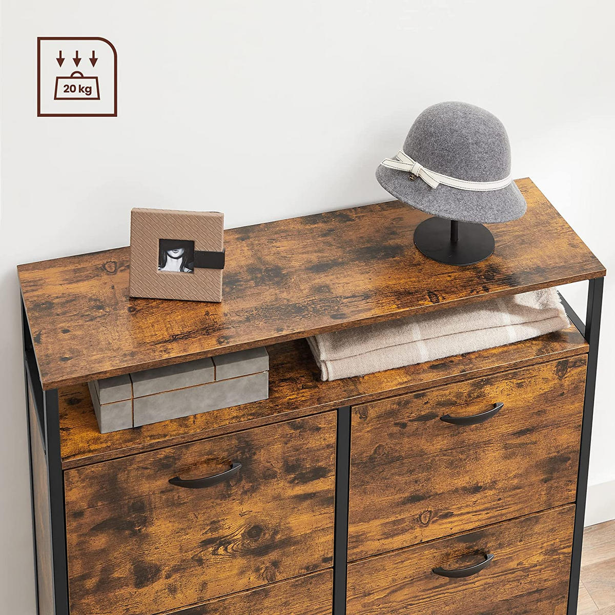 SCHUHSCHRANK SCHUHKOMMODE - Braun, Holzwerkstoff (30/95/98.3cm) - Hansiro