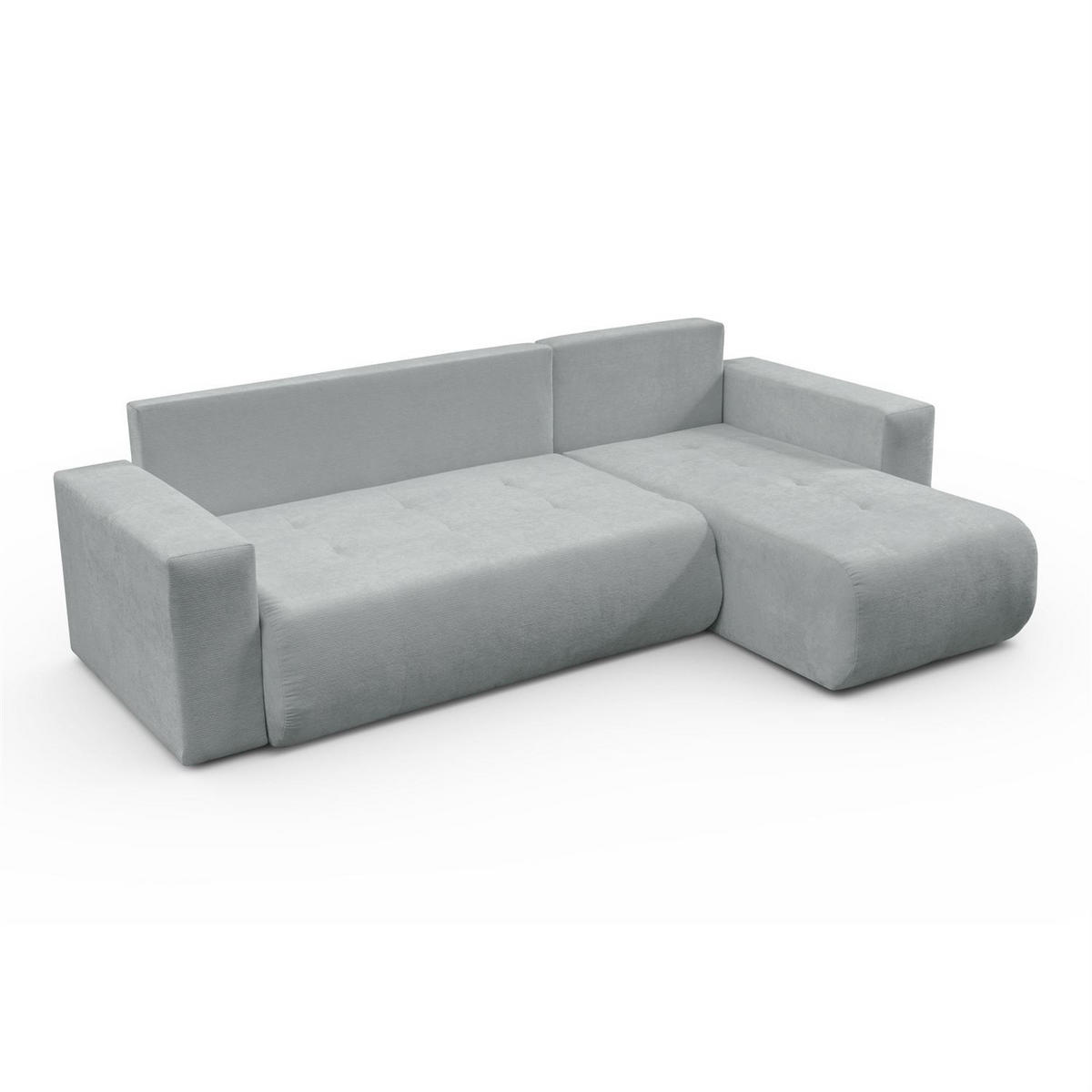 Ecksofa CLOUD II L mit Schlaffunktion, Vibe 85 - Hellgrau, Textil (247/152cm) - Lookway