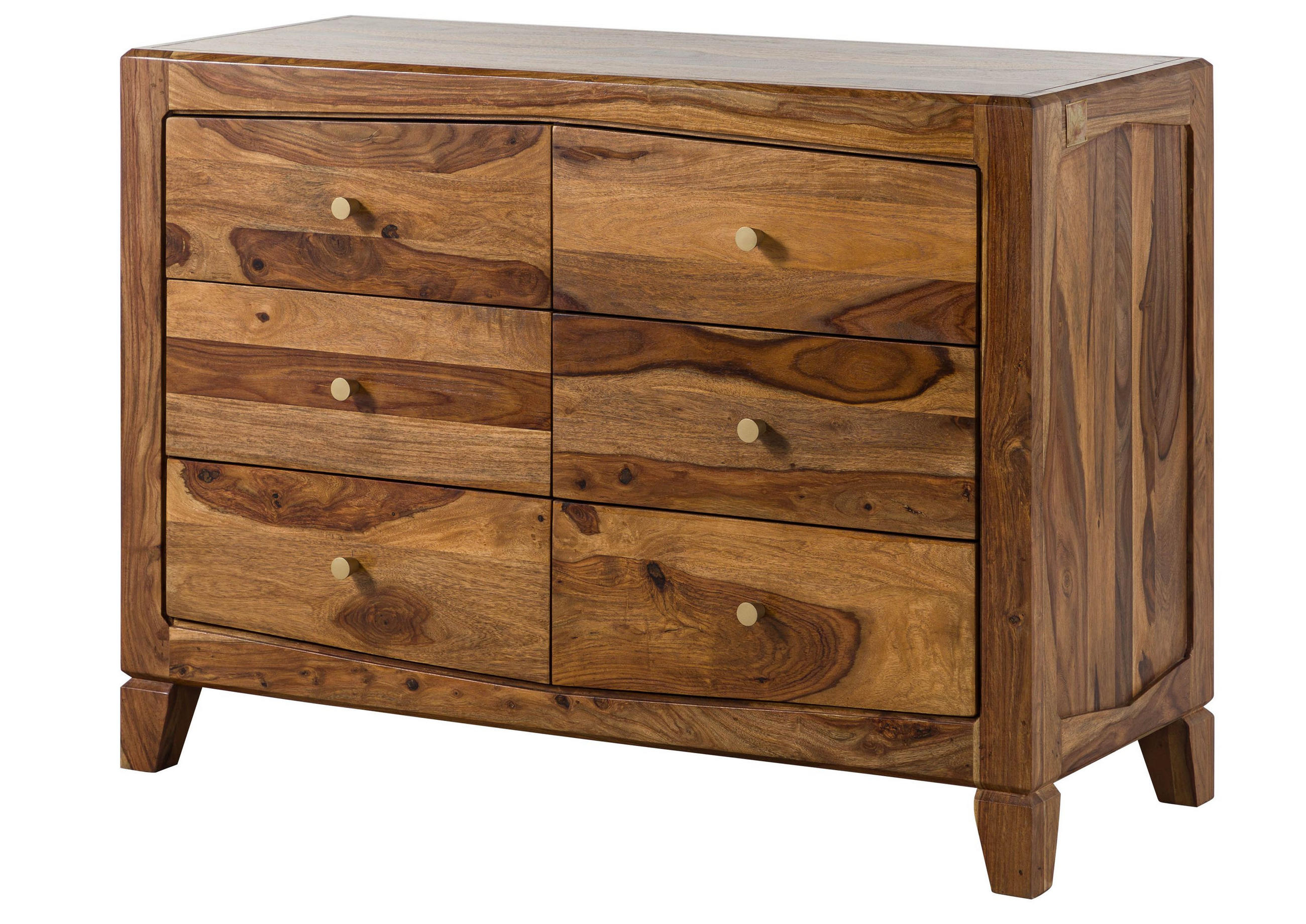 SIDEBOARD Sheesham 110x45x80 braun lackiert ANCONA #120 - Braun, Holz (110/80/45cm) - Massivmoebel24