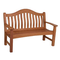 GARTENBANK Anette 2-Sitzer Terrassenbank - Braun, Holz (67/91/131cm) - DELUKE