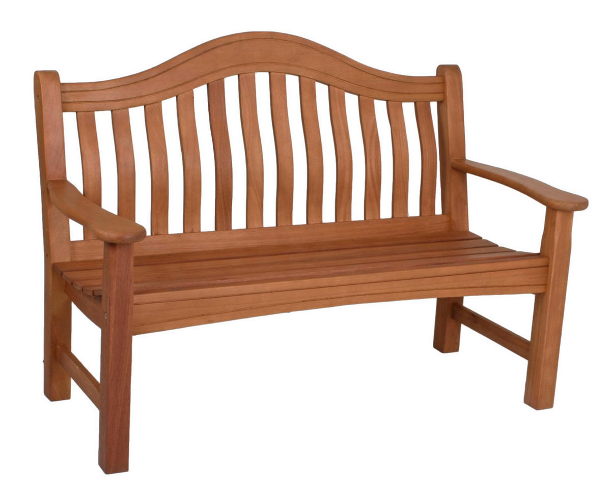 GARTENBANK Anette 2-Sitzer Terrassenbank - Braun, Holz (67/91/131cm) - DELUKE