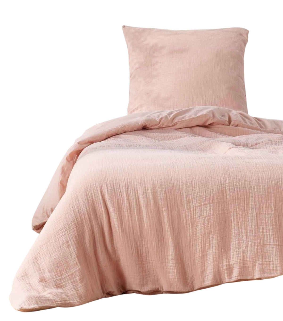 BETTWÄSCHE Angelia 140/200 cm - Rosa, Naturmaterialien (200/140cm) - Douceur d´intérieur