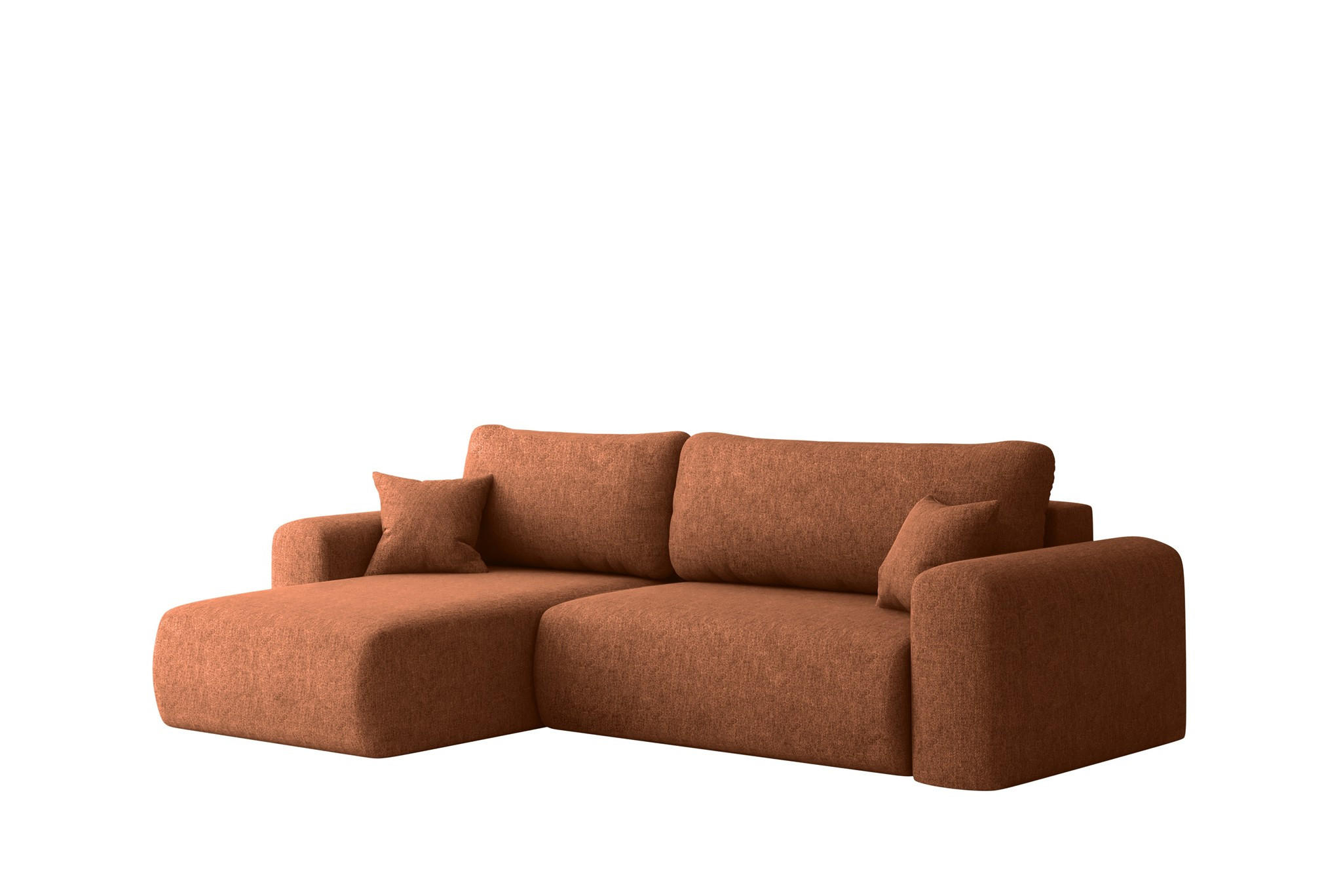 ECKSOFA Flora In Verita - Rot, Holzwerkstoff/Textil (145/272cm) - Fun Möbel