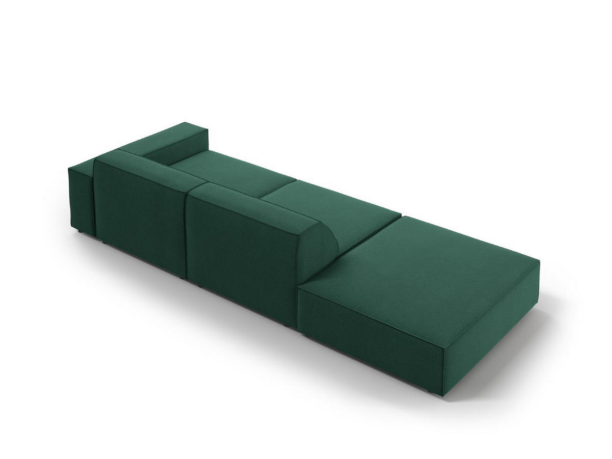 SOFA Jodie aus strukturiertem Stoff grün 3 Sitzplätze - Grün, Textil (102/70/262cm) - Micadoni