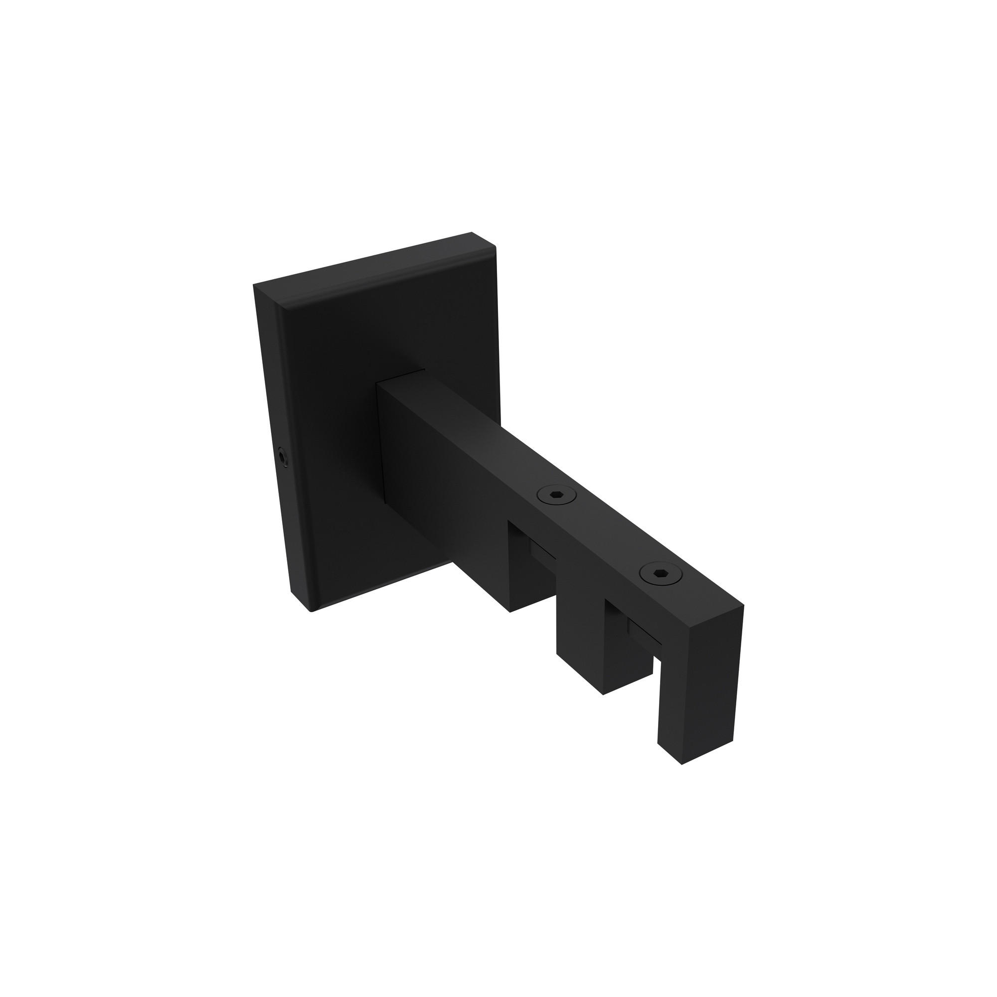TRÄGER FÜR INNENLAUFSTANGEN 14x35 mm, Smartline 2-läufig, Schwarz - Schwarz, Metall (10/6.5/4.5cm) - INTERDECO