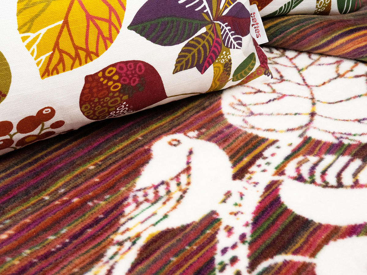WENDE-WOHNDECKE Zauberwald Baumwoll-Mischgewebe 150/200 cm - Multicolor, Textil (150/200cm) - beties Heimtextil