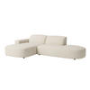 ECKSOFA Cursal Atelier, Stoff Artico, Nata, Links - Beige, Holz (284/166cm) - Kaiser Möbel