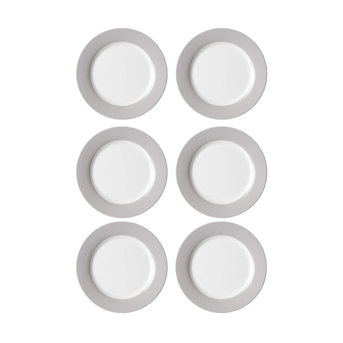 DESSERTTELLER Doppio Grau ø 20 cm 6er Set - Grau, Keramik (20cm) - Ritzenhoff Breker
