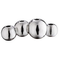KERZENHALTER (4er-Set) Reflect für Stabkerzen - Silberfarben, Keramik (25/8/11cm) - Butlers
