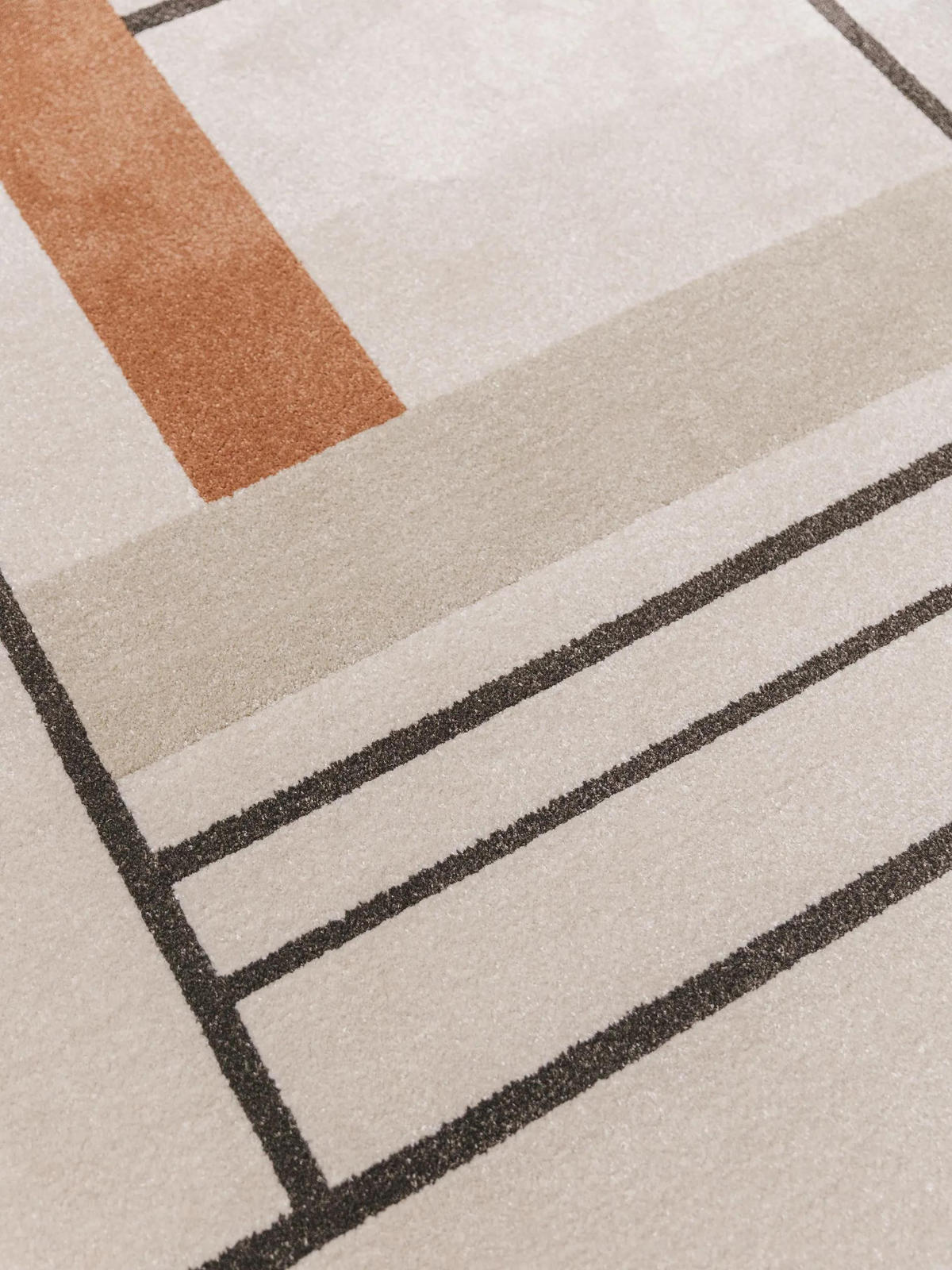 TEPPICH Ida Cream/Anthrazit 160x230 cm - Creme, Textil (160/230cm) - benuta Pop