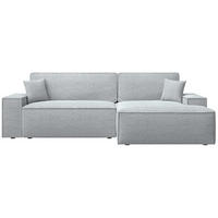 ECKSOFA Farese New Hellgrau Chenille - Hellgrau/Schwarz, Kunststoff/Textil (267/167cm) - Selsey