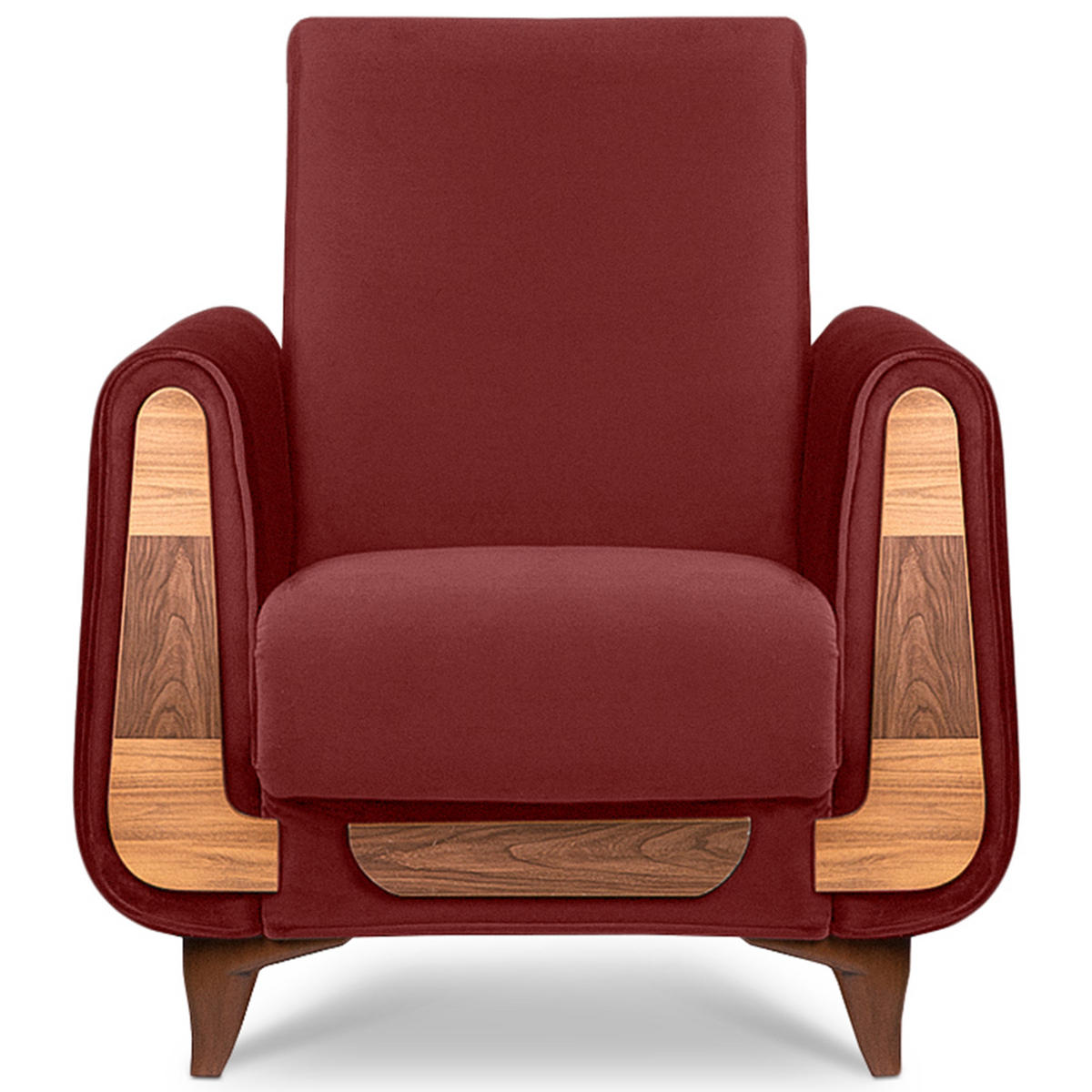 SESSEL GUSTAVO mit Armlehnen, braun - Dunkelbraun/Braun, Holz/Holzwerkstoff (83/95/92cm) - KONSIMO®