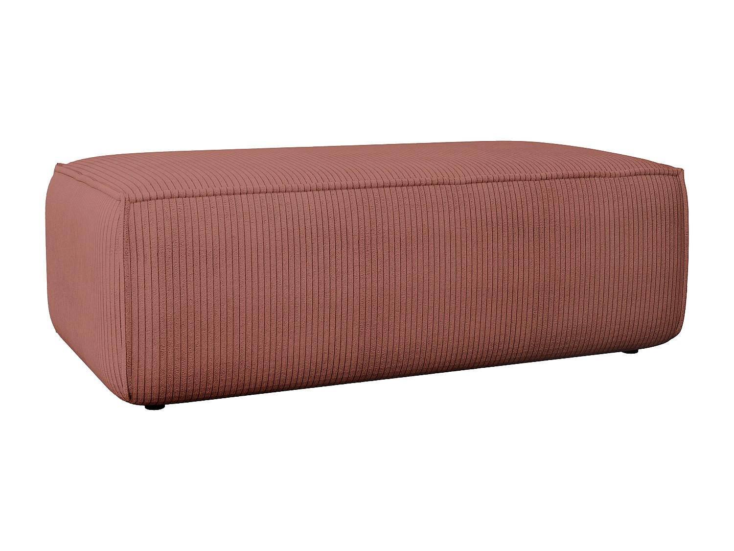 SITZHOCKER - 1 Person - samt - rosa Amelia - Pink, Textil (102/42/69cm) - Vente-Unique