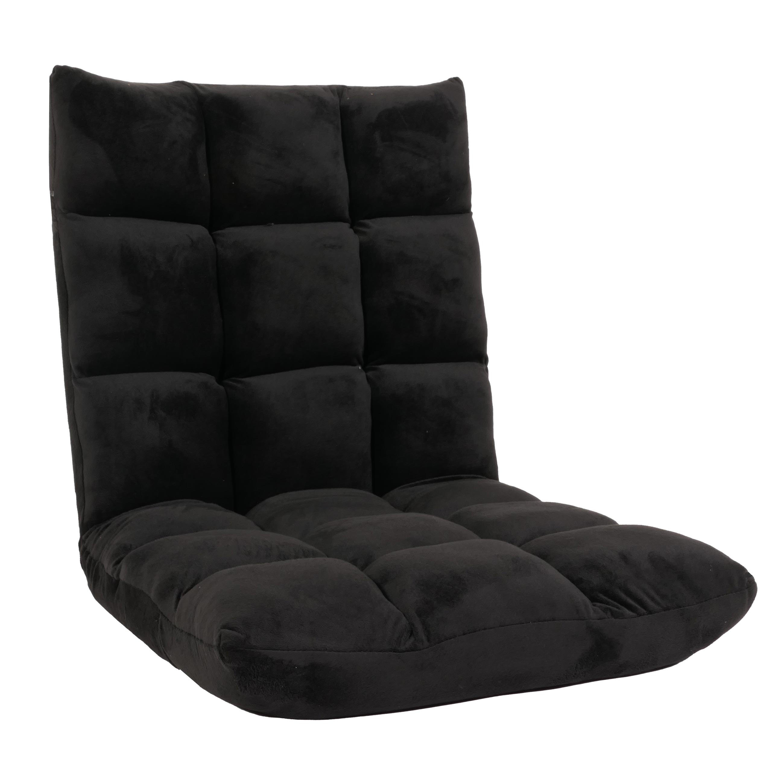 BODENSESSEL Schwarz - Schwarz, Textil (50/55/55cm) - MCW