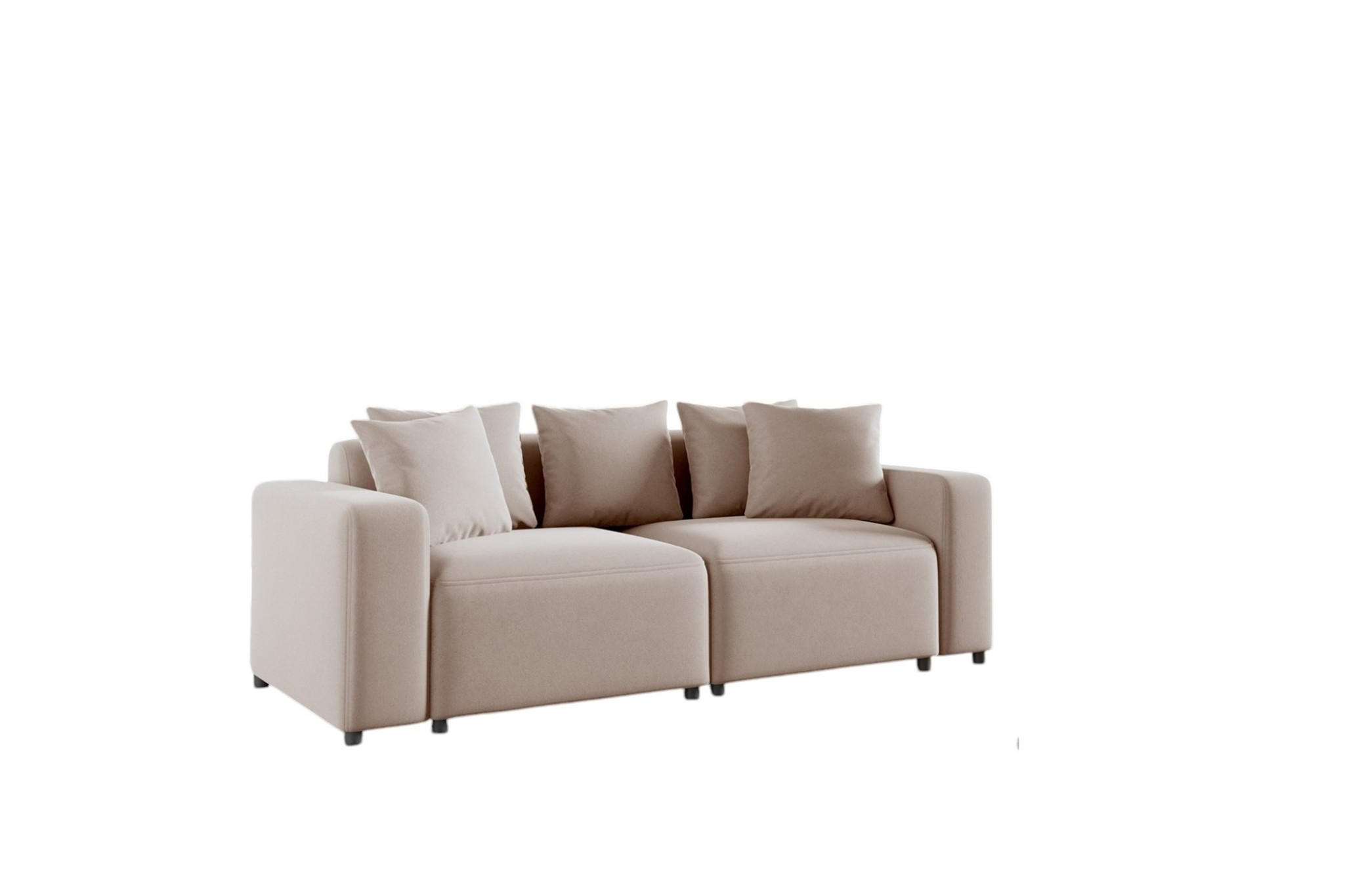SOFA Megan 2-sitzer In Salvador - Beige, Holzwerkstoff/Textil (236/75/98cm) - Fun Möbel