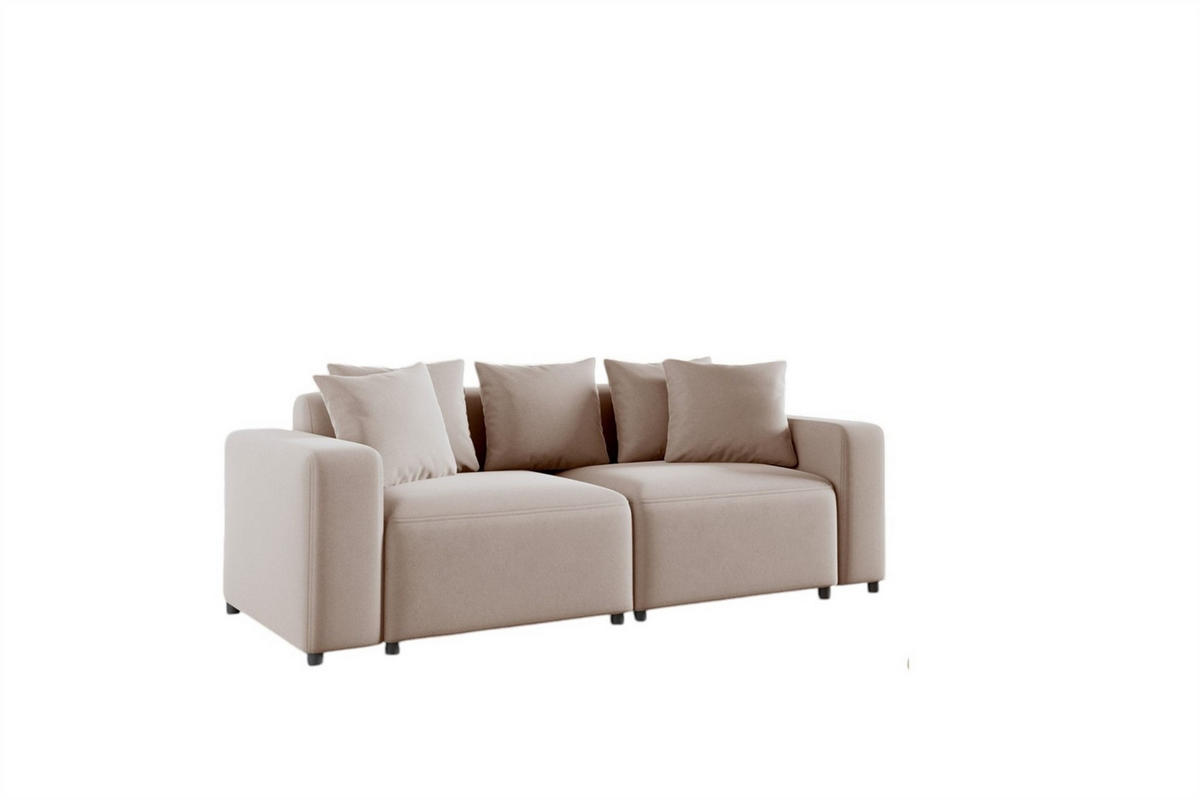 SOFA Megan 2-sitzer In Salvador - Beige, Holzwerkstoff/Textil (236/75/98cm) - Fun Möbel
