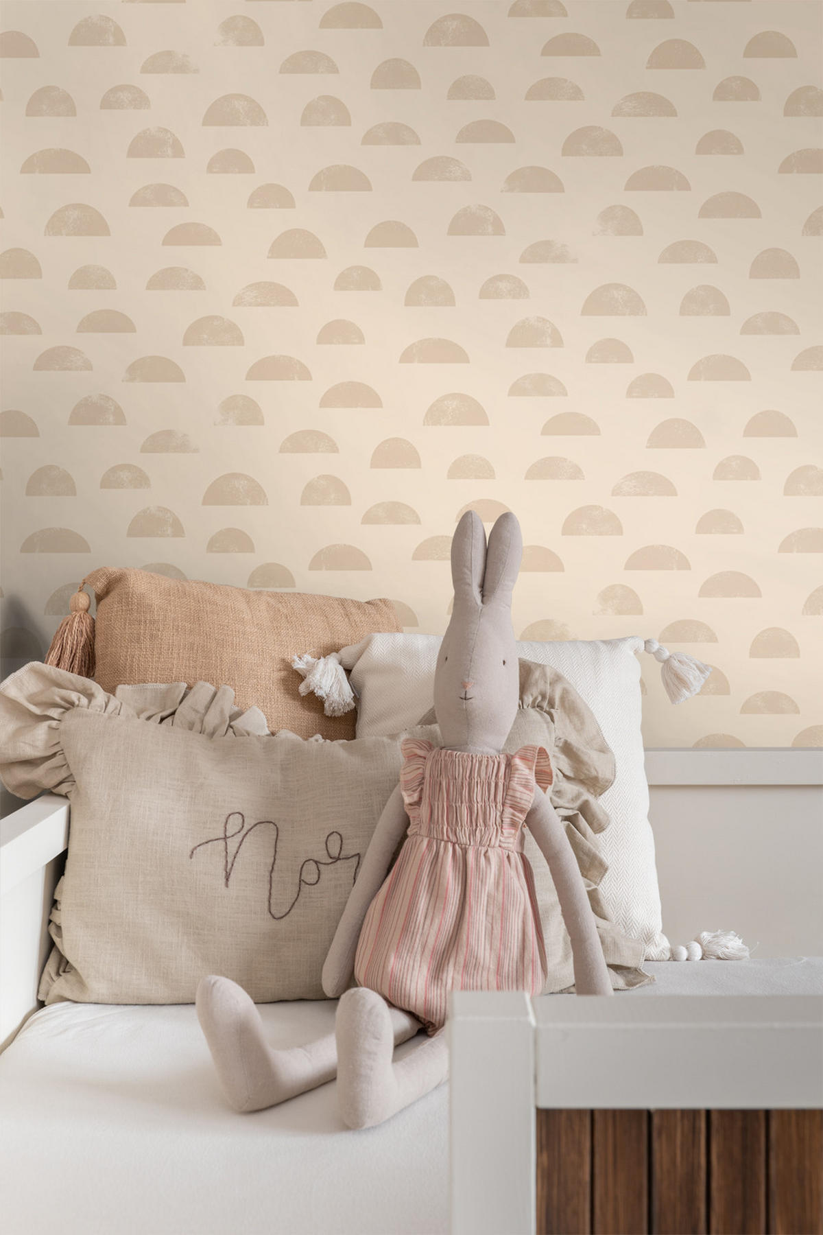 TAPETE grafisches Motiv 53 cm x 10.05 m - Beige, Papier (53/0.1cm) - ESTAhome